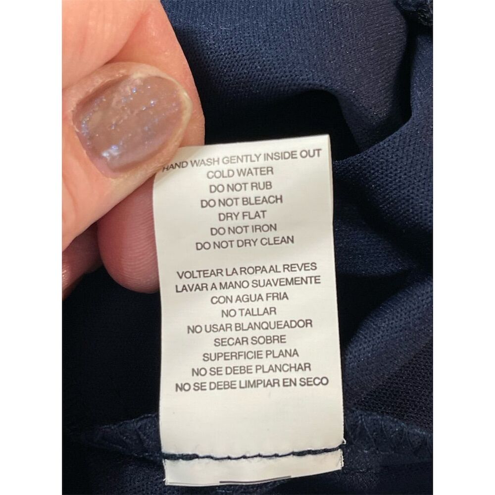 City Triangles Navy Blue Knee Length Dress Bedazzled Halter Size 13. Sku157 - Picture 13 of 16